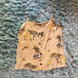 *SOLD* Old Navy Safari Linen Tank Top L